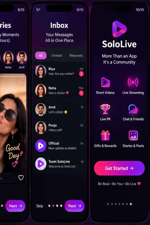 Solo Live chat friends gifts and stories
